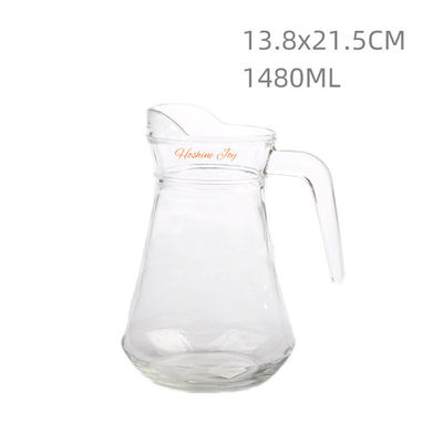 1 Liter Glass Water Pitcher Customized Glass Water Carafe Transparent