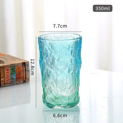 350ml Clear Glass Tumbler Drinking Cups Set for Daily Use Water Glass Cold Beverage Cup