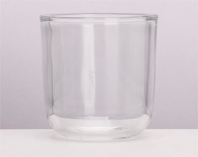 325ml Elegant Ribbed Glass Votive Candle Holders for Wedding Party Home Decor Transparent Sturdy Base